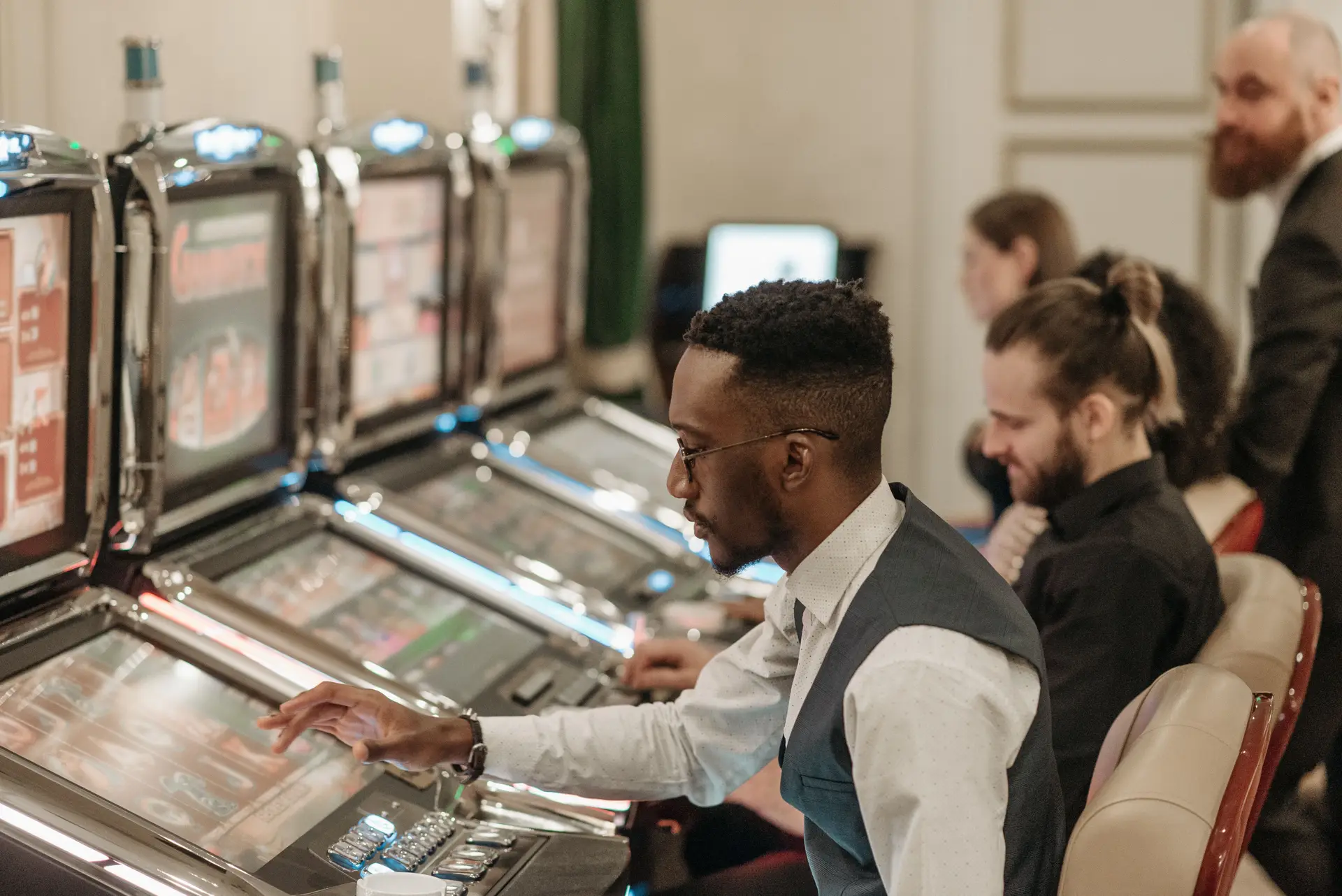 Gäste im Slot-Bereich